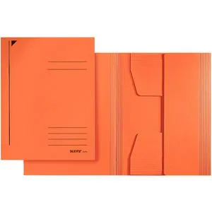 Leitz Jurismappe 3924, A4, orange, 430g/m² Karton, mit 3 Einschlagklappen