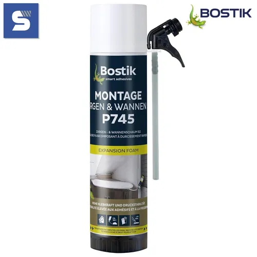 BOSTIK P745 Zargen & Wannenschaum 400ml 2K Montageschaum Türschaum Isolierschaum