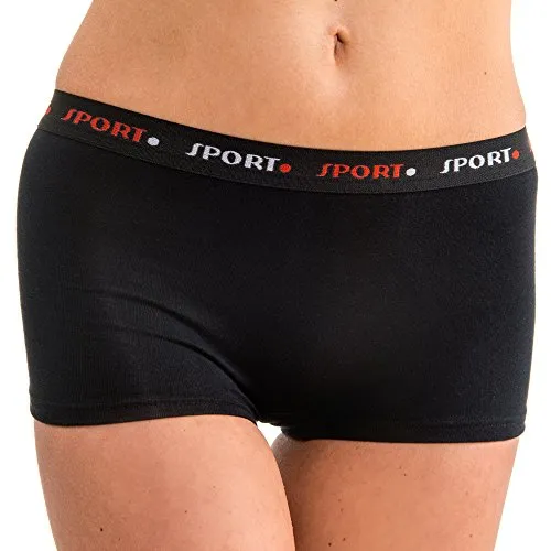 HERMKO 5700 Damen Panty aus anschmiegsamer Baumwolle/Elastan, Farbe:schwarz - Sport, Größe:32/34 (XS)
