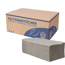 Papierhandtücher Z-Falz, 1-lagig, Recycling, 5000 Stück - Papierhandtücher für Spender, FSC-zertifiziert und mit selbstentfaltender Zick-Zack-Falzung für einfache Entnahme. Ideal für öffentliche und gewerbliche Einrichtungen.