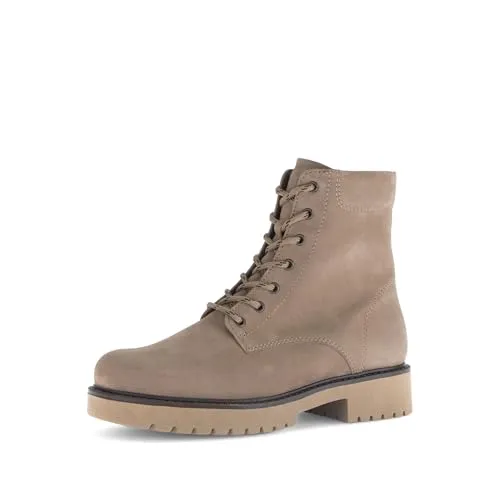 Gabor Damen Schnürstiefeletten Muskat 38 EU - Wanderschuhe mit Reißverschluss und 5 cm Blockabsatz, ideal für den Übergang und bequem durch das Microfutter.