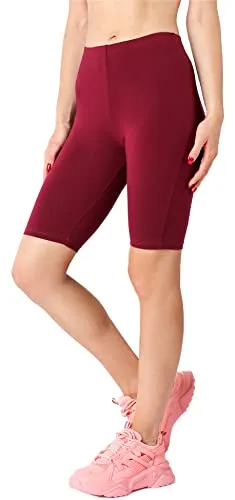Merry Style Damen Kurze Leggings aus Viskose MS10-414 (Burgund, S)