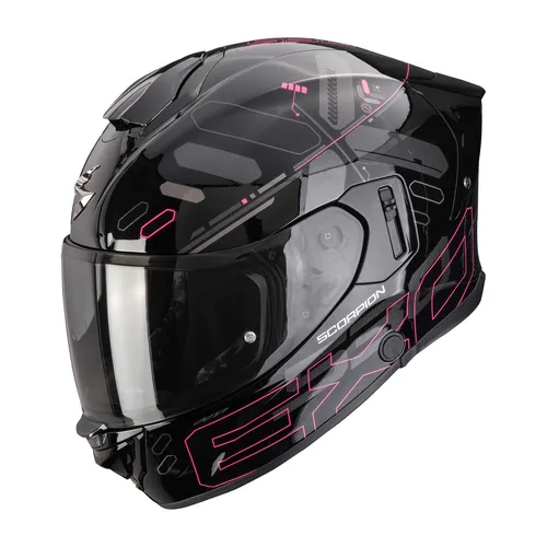 Scorpion EXO 530 Air Motorradhelm Schwarz Rosa Gr. M - Hochwertiger Integralhelm für Onroad und ATV mit kratzfestem Visier und antiallergischem Innenfutter. Ideal für alle Jahreszeiten und ECE-zugelassen.