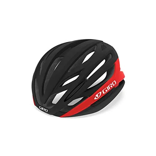 Giro Syntax Matte Black/Bright Red Helm L - Fahrradhelm mit In-Mold-Polycarbonatschale, optimaler Passform dank Roc Loc 5 Air System und 25 Belüftungsöffnungen für besten Komfort beim Radfahren.