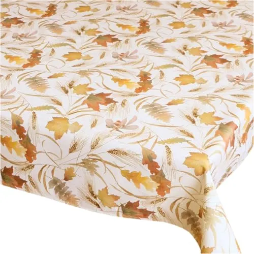 texpot Tischdecke 100 x 140 cm Herbst Druck Blätter Tischtuch Polyester Formstabil