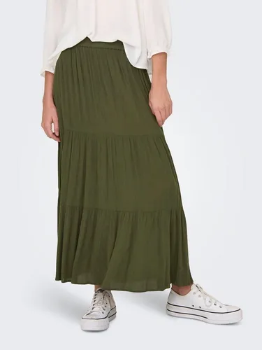 ONLY Onlmikka Life Long Skirt WVN Noos - Damenrock mit mittlerer Taille und elastischem Taillenbund, ideal für einen bequemen und stilvollen Look.