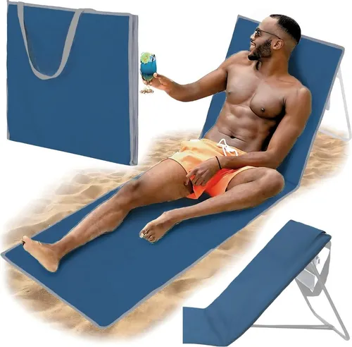 Faltbare Strandliege mit Rückenlehne, Light Denim von SANDOS