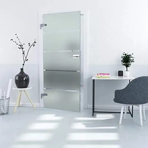 Duradoor Ganzglastürblatt ESG im 5-Streifendesign DIN Links 1972 mm x 959 mm x 8 mm Zimmertür Bürotür Drehtür Schwebetür Schwenktür Schwingtür