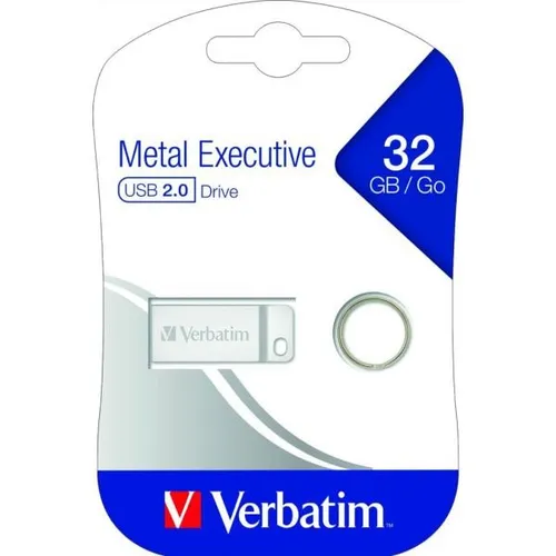 Verbatim Speicherstick, USB 2.0, 32 GB, Metal Executive, silber, 2.5MB/s 17x