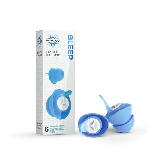 EarPeace Sleep Noise Cancelling Ohrstöpsel zum Schlafen - 3 Paar Schnarchstille Ohrenstöpsel - Gehörschutz für Seitenschläfer - 30 dB - Gehörschutzstöpsel in Mittlerer Größe
