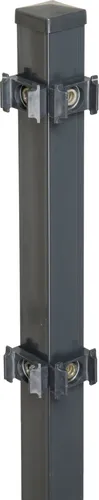 Floraworld Zauneckpfosten Classic 170 x 4 x 4 cm anthrazit - Stabiler Zauneckpfosten Classic in anthrazit, ideal für langlebige Gartenzaunprojekte. Robuste Verarbeitung für eine einfache Montage und hohe Standfestigkeit.