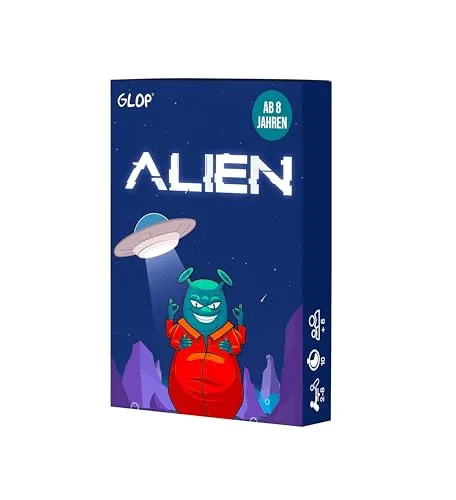 Glop Alien – Lustiges Kartenspiel & Gesellschaftsspiel | Familienspiele & Partyspiele für Erwachsene & Kinder | 2–6 Spieler | Ab 8 Jahren | 10-15 Minuten | Geschenkidee zu Weihnachten | Deutsch