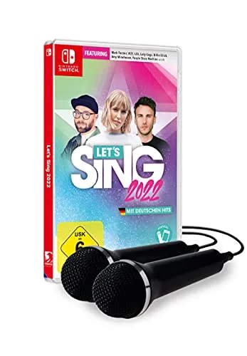 Let's Sing 2022 mit deutschen Hits [+ 2 Mics] für Nintendo Switch - Karaoke-Spiel mit 35 neuen Songs, ideal für Gesangstalente. Inklusive 2 hochwertigen Mikrofonen für ein unvergessliches Spielerlebnis!