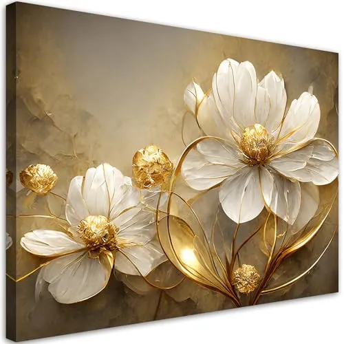 Feeby Bild auf Leinwand in gold von Feeby