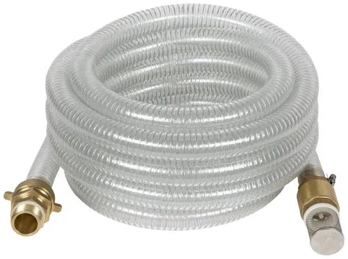 Einhell SGM 7 4173640 Saugschlauch 7m - Gartenschläuche: Formstabiler Saugschlauch für Brauchwasserarbeiten, ideal für Gartenpumpen mit robustem Messing-Gewindenippel und integriertem Rückschlagventil.