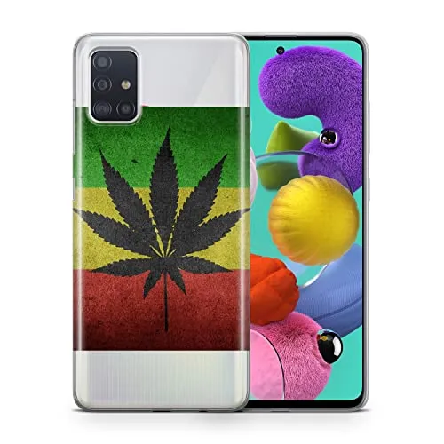 König Design Handyhülle kompatibel mit Huawei P30 Lite Silikon Case Hülle Sturzsichere Back-Cover Handyhülle Cannabis
