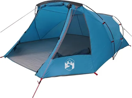 vidaXL Tunnelzelt mit Dach Blau und Grau 328 x 228 x 115 cm