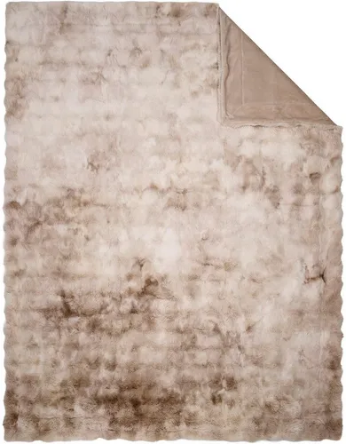 bugatti Bubble Kunstfell Decke 150x200 cm in beige von Bugatti