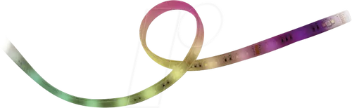 MLI 404128 - Smart Light LED-Streifen, 5m RGB, ZigBee & Bluetooth - Connected Light - Flexibler 5m LED-Strip mit bis zu 16 Millionen Farben, einfach steuerbar über tint App oder Fernbedienung, ideal für kreative Lichtgestaltung in jedem Raum.