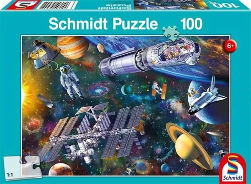 PUZZLE WELTRAUMSPAß 100 TEILE KINDERPUZZLE SCHMIDT SPIELE NEU OVP
