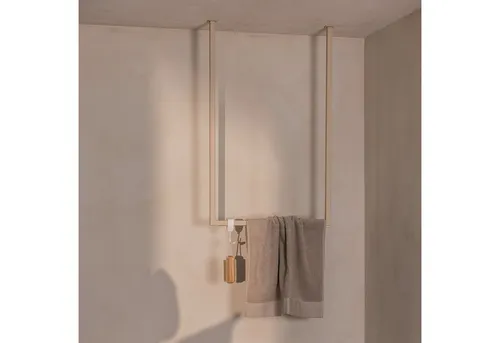 Metallbude Handtuchhalter TENSI Cashew - Deckenmontage - Moderne Handtuchhalter & -stangen: Innovativer Deckenmontage-Handtuchhalter aus pulverbeschichtetem Stahlrohr, kratz- und stoßfest, ideal für jedes Badezimmer.