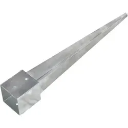 vidaXL Erdspieße 6 Stk. Silbern 12×12×89 cm - Pflanzenzubehör: 6 langlebige Erdspieße aus verzinktem Stahl mit vorgebohrten Löchern für einfache Handhabung und sichere Montage von Gartenzäunen und Bögen.