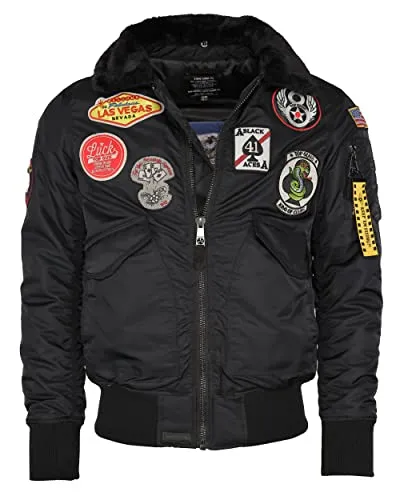 TOP GUN Bomberjacke TG20213032 schwarz 56 (XXL) - Funktionsjacke aus 100% Nylon, ideal für kalte Tage, stylisches Design und bequeme Passform in Größe XXL.