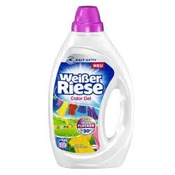 Henkel AG & Co. KGaA Weißer Riese Color Gel Colorwaschmittel, Ergiebiges Flüssigwaschmittel mit starker Fleckenentfernung, 990 ml