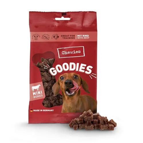 Chewies Hundeleckerli Training Mini Rind Knöchelchen - 125 g - Hundesnacks zuckerfrei & mit hohem Fleischanteil - ideal als Trainings-Leckerli für Ihren Hund