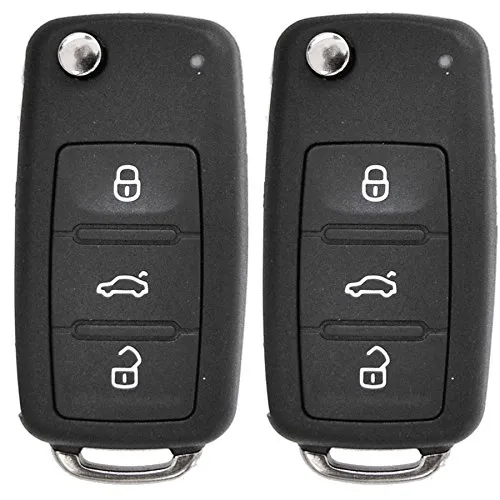 VW/SEAT/SKODA Auto Schlüssel Fernbedienung Gehäuse 3 Tasten - Schlüsselgehäuse für VW/SEAT/SKODA (ab 11/2009) mit 3 Tasten, ideal für den Austausch abgenutzter Gehäuse. Enthält 2x Gehäuse und 2x Rohling HAA.