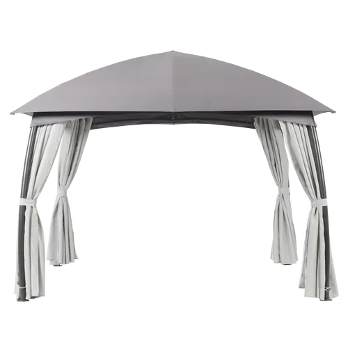 Leco MILENA Designer Pavillon 330x330cm - Eleganter Pavillon mit verschließbaren Seitenteilen, ideal für entspannte Gartenpartys und Feste