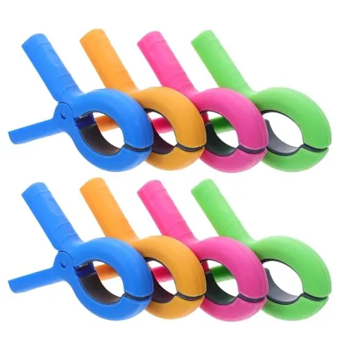 Stück Handtuchklammern für Strandliegen, 4 Farben Strandtuchklammern für Strandstühle, Stabile Strandstuch Klammer für Handtücher, Kleidung, Sicherer Halt 8