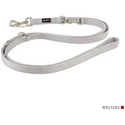WOLTERS Führleine Professional XL - 300 cm x 25 mm - Klassische Hundeleinen, extra lange Führleine in Silber für optimalen Komfort und Kontrolle beim Gassi gehen.