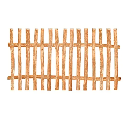 BooGardi Zaunelement Haselnuss · 144 Größen · 120 x 200 cm (7-9 cm) · Staketenzaun Bausatz für Lattenzaun/Bretterzaun · Gartenzaun Holzzaun