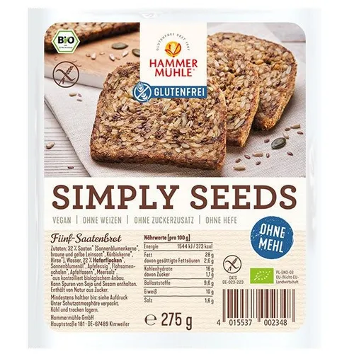 Hammermühle Simply Seeds Brot Bio glutenfrei von Hammermühle