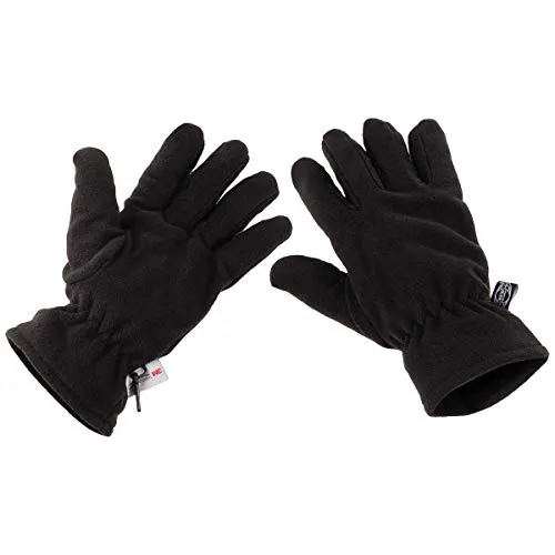 MFH 15403 Fleece-Handschuhe mit 3M Thinsulate Insulation (Schwarz/L)