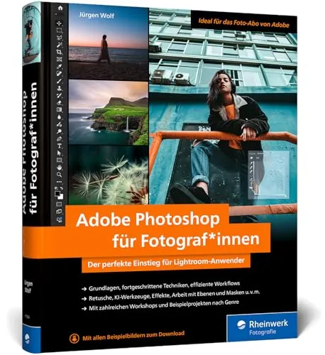 Adobe Photoshop für Fotograf*innen: Einstieg für Lightroom-Anwender - Erlernen Sie die Grundlagen und fortgeschrittene Techniken von Adobe Photoshop für Fotograf*innen. Ideal für effiziente Workflows und kreative Bearbeitung. Perfekt für alle, die ihre Fähigkeiten erweitern möchten! Kategorie: Bücher