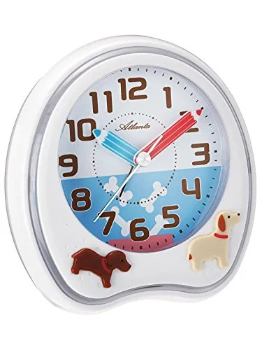 Atlanta Kinderwecker Analog Weiss 1719-0