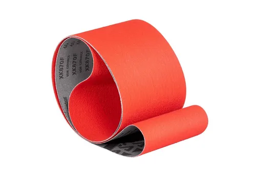 VSM Keramik Schleifband XK870F, 150 x 2000 mm - 5 Stück - Schleifblätter für harte Oberflächen, mit Selbstschärfungseffekt und TOP SIZE Zusatzschicht für kühleren Schliff und längere Standzeit.