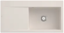 Villeroy & Boch Subway Style 60 Crema Keramikspüle - Elegante Keramikspüle in Crema mit Handbetätigung, ideal für Unterschränke ab 60 cm. Maße: 100 x 51 cm – perfekt für Ihr modernes Bad.