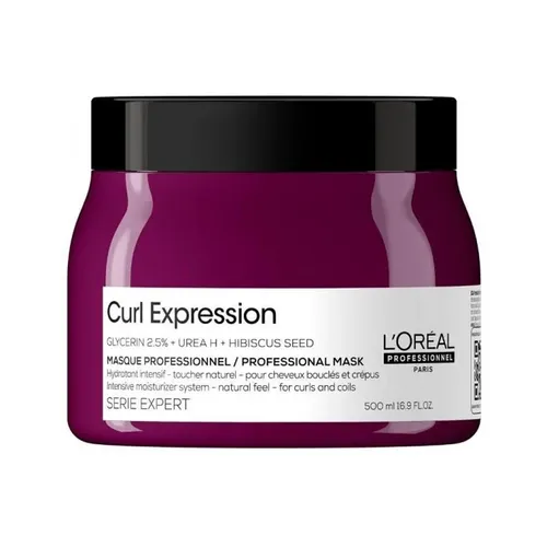L’Oréal Professionnel Curl Expression Maske 500 ml - Intensive Haarmaske für welliges und lockiges Haar, spendet tiefenwirksame Feuchtigkeit und verleiht brillanten Glanz für gesund aussehendes Haar.
