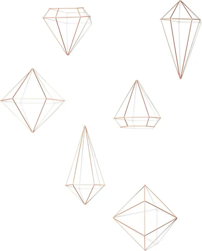 Produktbild Umbra Prisma Geometrische Wanddekoration – Set mit 6 vielseitigen Deko-Prismahälften