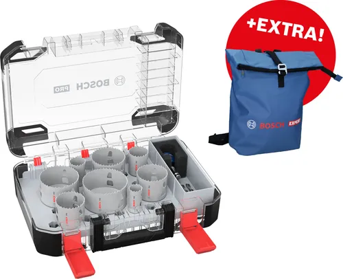 Bosch PRO Multi Material PC Plus Lochsägen-Set, 25-86 mm, 11-tlg. + Rucksack
