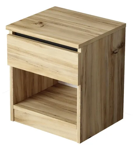 HowHomely Nachtschrank Nachttisch Beige 40x46x35 cm