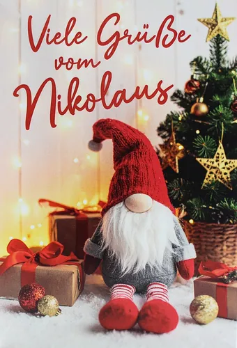 Nikolauskarte 6 Dezember Grußkarte Glückwunschkarte Nikolaus inkl. Umschlag