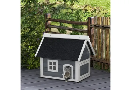 Katzenhaus Outdoor Katzenhöhle aus Holz mit Asphaltdach