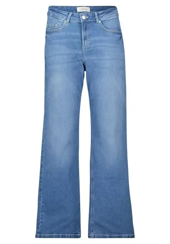Cartoon Damen Stretch-Jeans mit Eingrifftaschen 36, Blau - Damen Jeans von Cartoon mit gerader Passform und Mid-Waist-Schnitt für eine schmeichelhafte Silhouette, ideal für den Alltag und vielseitig kombinierbar.