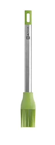 BRA Prior | Küchenbürste, geeignet für den Kontakt mit Lebensmitteln, Edelstahl, Nylon und Silikon, grün, 28,5 x 4 x 3,5 cm