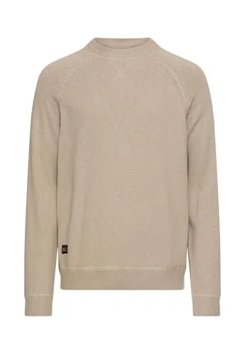 camel active Herren Strickpullover Beige - Regular Fit - Stylischer Strickpullover mit Rundhalsausschnitt und Raglanärmeln für optimale Bewegungsfreiheit. Ideal für lässige Outfits und den Alltag.
