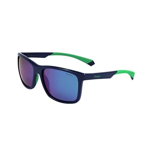 Polaroid Pld 7043/s RNB/5Z BLUE GREEN Sunglasses Men's Polycarbonate, Standard, 57